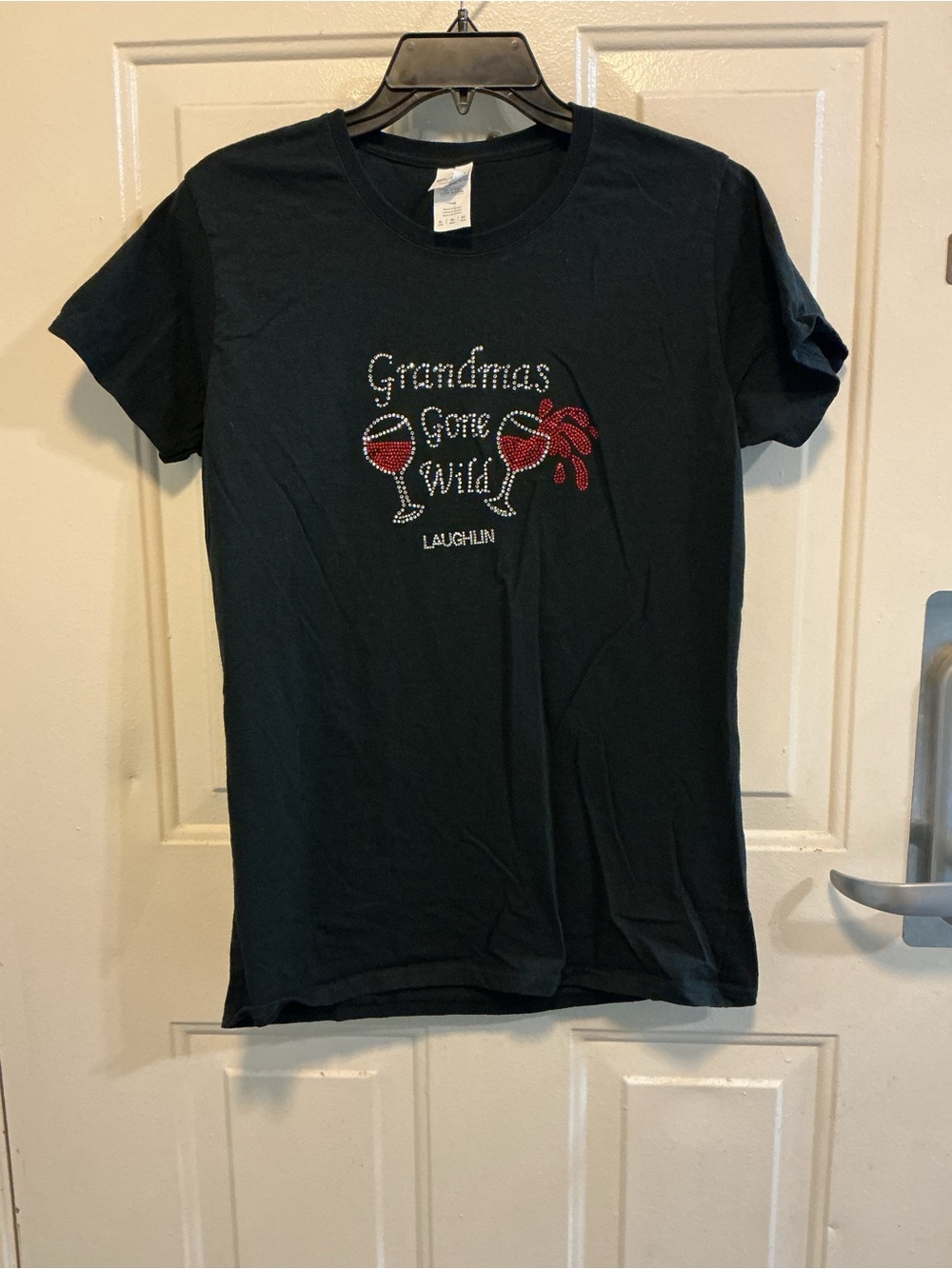 Gildan Black Rhinestone Accent Graphic Tee